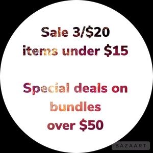 3/$20 600+ items excl most vintage & high end brands